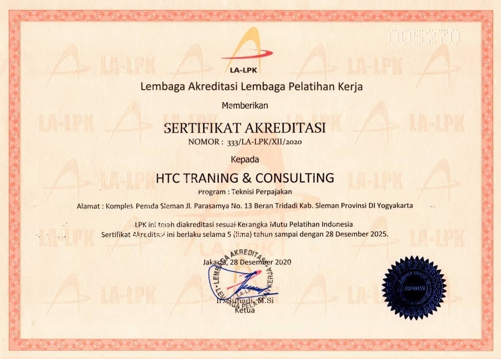 Sertifikat Akreditasi - (Ada 1 foto)